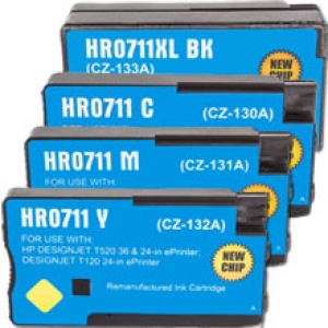 HP CZ133A, CZ130A, CZ131A, CZ132A / 711 Druckerpatronen Sparset