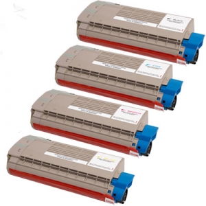 OKI 46507621, 46507622, 46507623, 46507624 Toner Sparset kompatibel