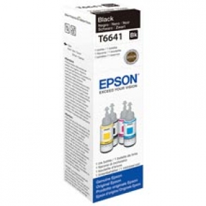 Original Epson C13T664140 / T6641 Tintenpatrone black