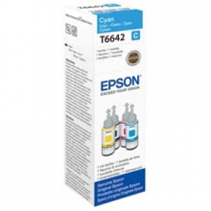Original Epson C13T664240 / T6642 Tintenpatrone cyan