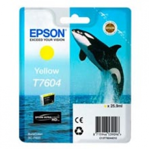 Original Epson C13T76044010 / T7604 Tintenpatrone yellow