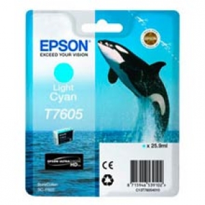 Original Epson C13T76054010 / T7605 Tintenpatrone light cyan