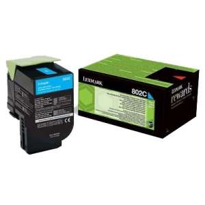 Original Lexmark 80C20C0 / 802C Toner cyan