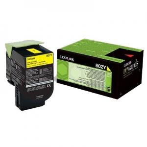 Original Lexmark 80C20Y0 / 802Y Toner yellow