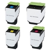 Tonerset Lexmark 71B2HK0, 71B2HC0, 71B2HM0, 71B2HY0 kompatibel XL