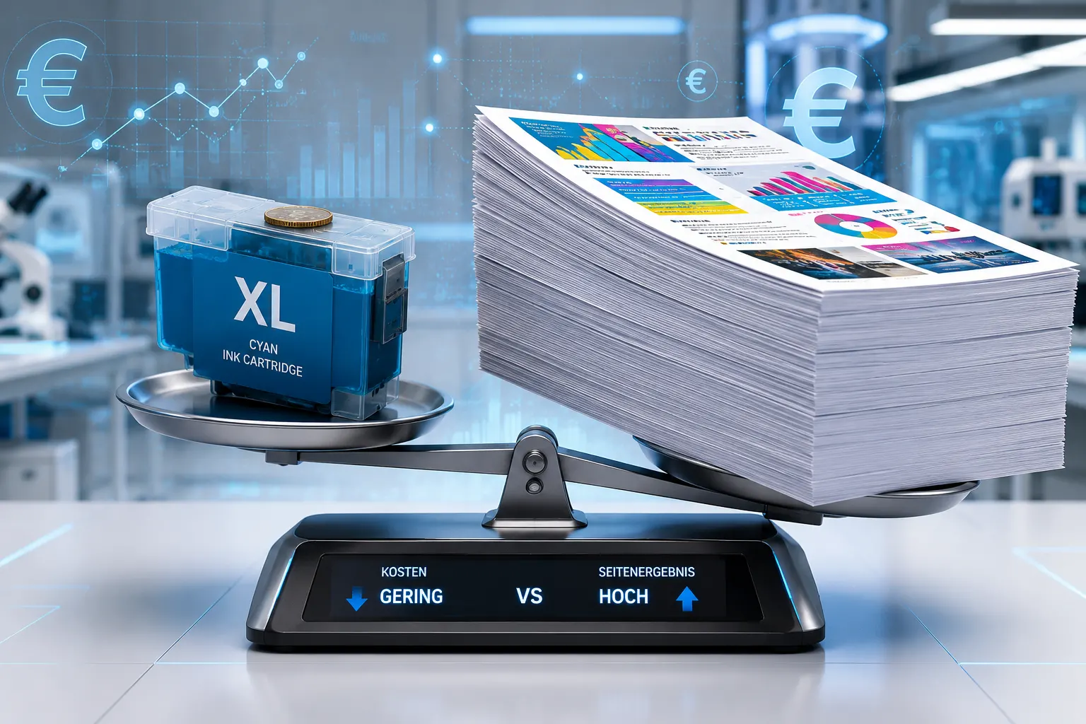 XL-Tintenpatronen und Preis pro Seite als Kaufkriterium